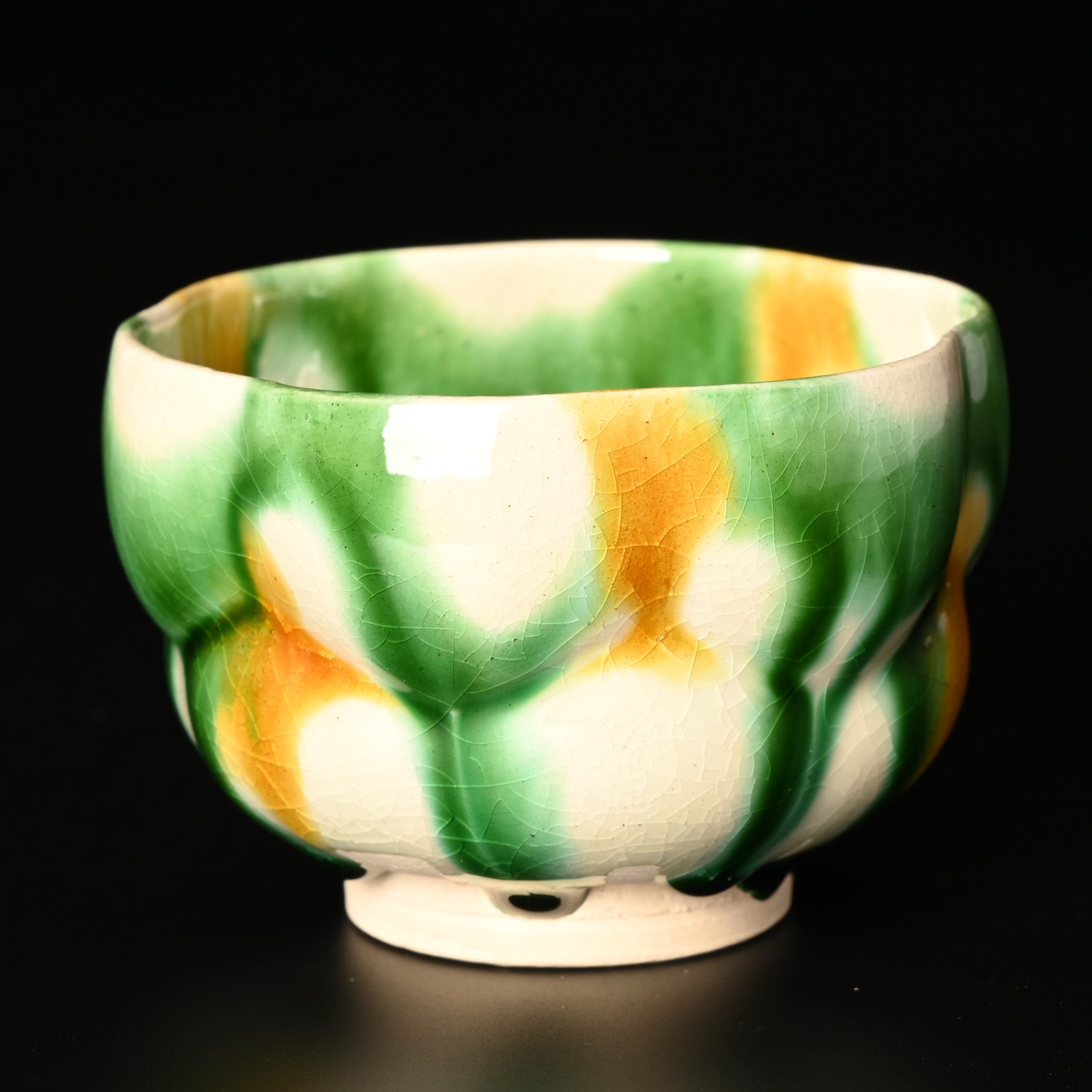 加藤卓男 三彩花形酒杯 | 銀座 黒田陶苑オンラインショップ