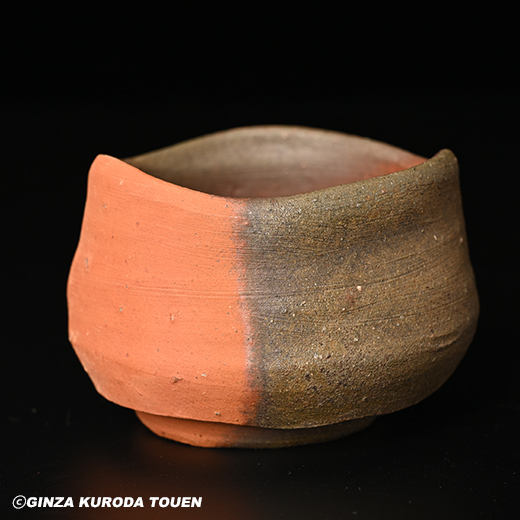 中村六郎作 備前酒呑 共箱付 備前焼 ぐい呑み 工芸品 骨董品 中村六郎