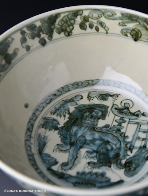 魯山人旧蔵 呉須漢詩文鉢 | 銀座 黒田陶苑