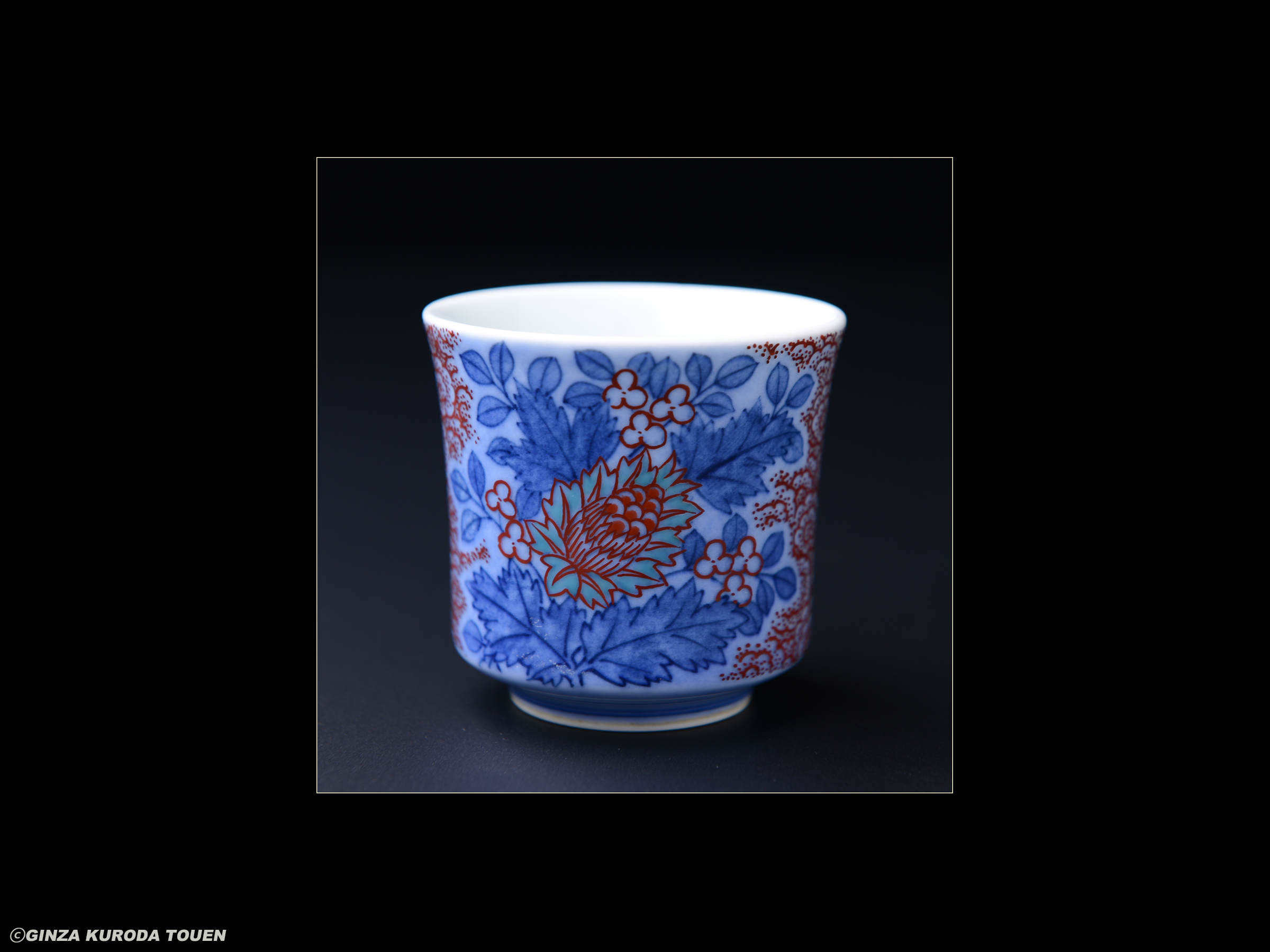 今右衛門】色鍋島の伝統 人間国宝 十三代今泉今右衛門作 錦花見込絵