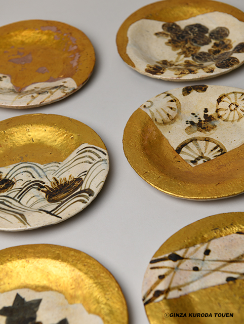 北大路魯山人 尾形乾山写竜田川平向 五人 魯山人 夢卿 ロ散人 魯卿