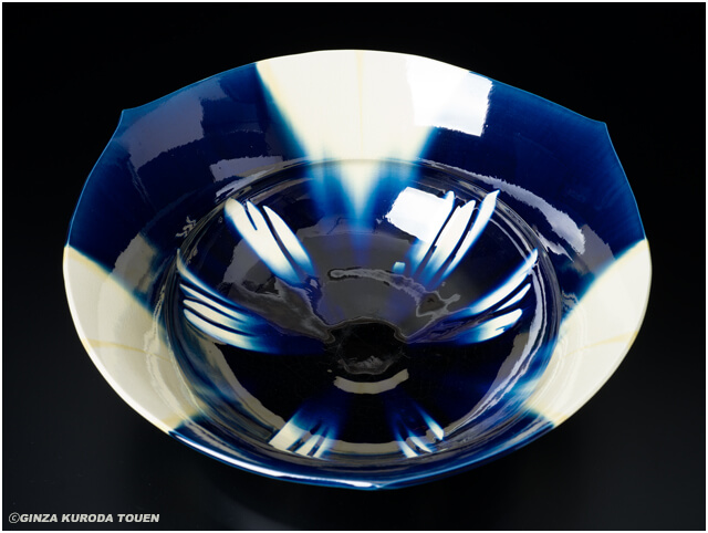 11月3日まで】山田和 青織部ぐい呑 銀座黒田陶苑個展作品 共箱 共布