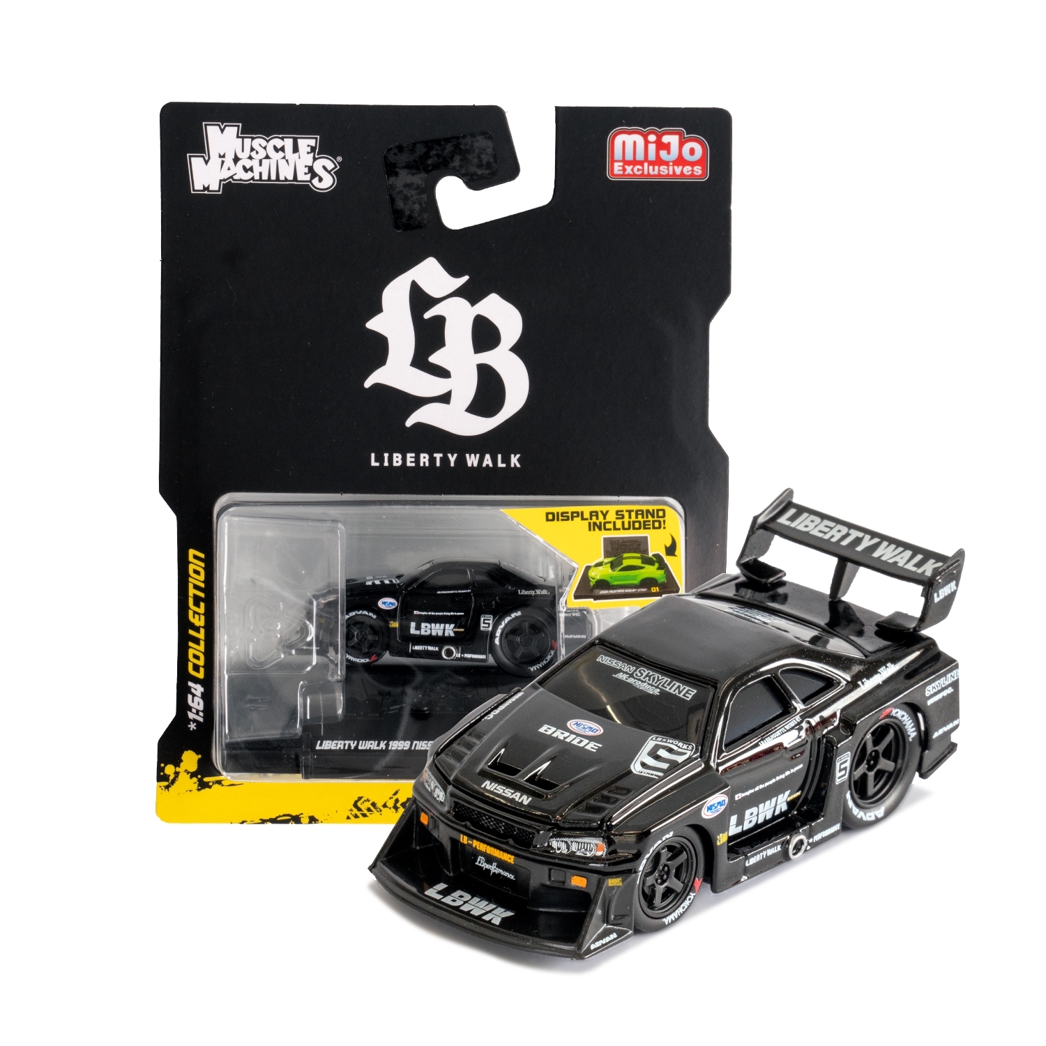 Muscle Machines 1/64 LB WORKS ER34 Black Mijo Exclusives - LB