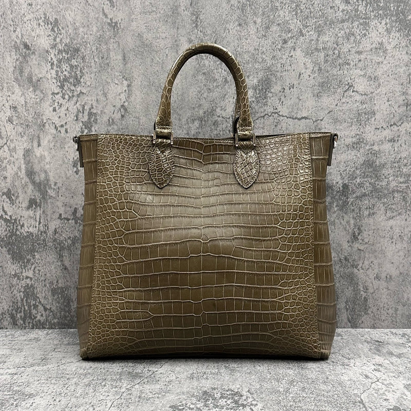 クロコダイル トートバッグ CALON - KHAKI/カーキ – Le'sac
