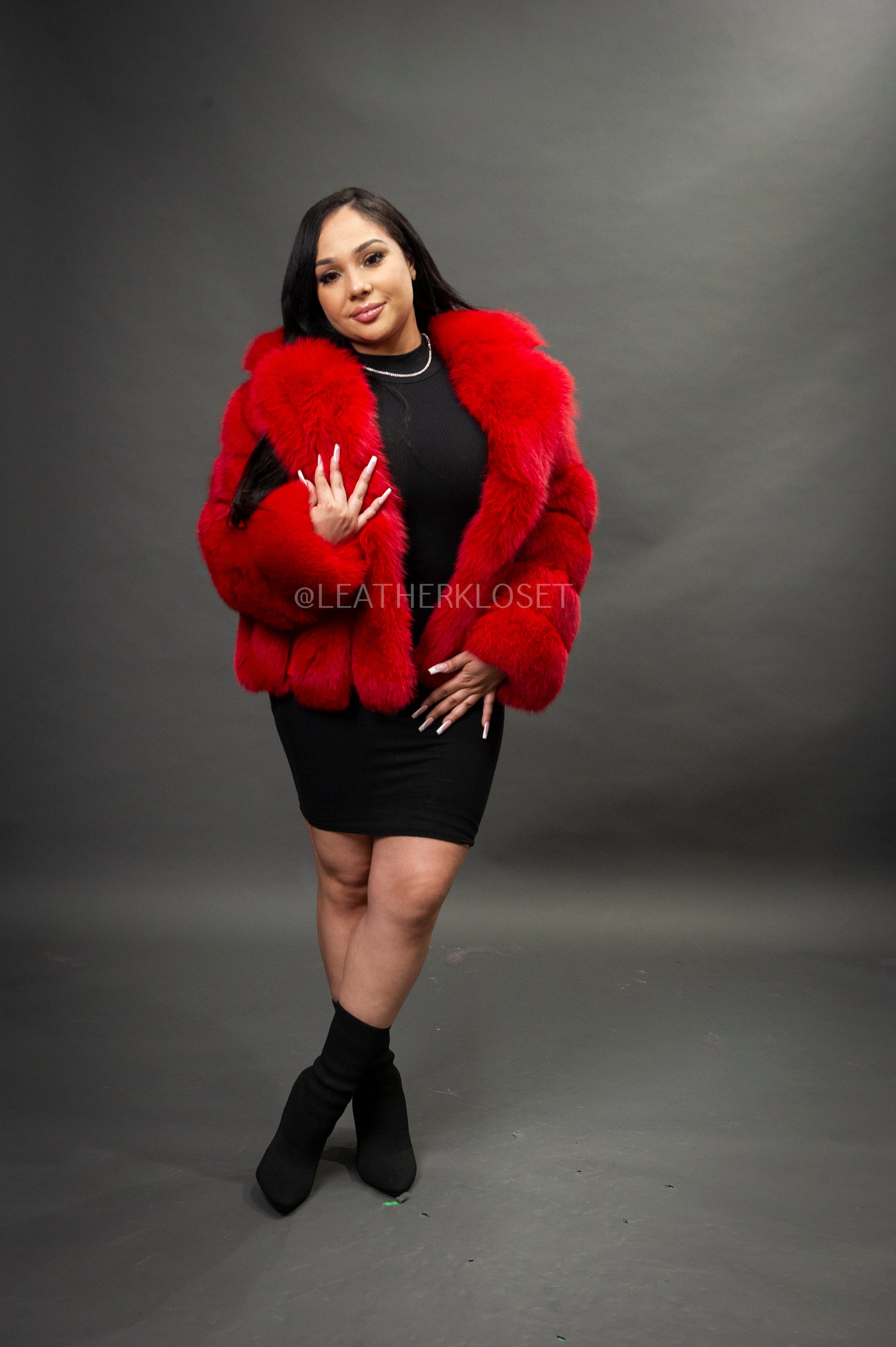 Women's Marcy Fox Jacket [Red] – LeatherKloset