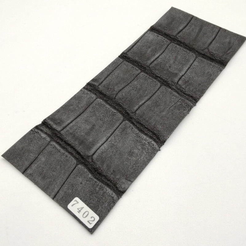 ワニ革/クロコダイル【8×21cm/1.6mm】デニムグレー/Aランク/w7402