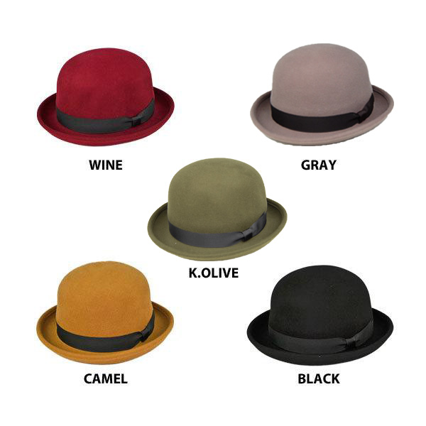 ポケッタブル フェルト ボーラーハット 58.5cm 60.5cm / 帽子専門店