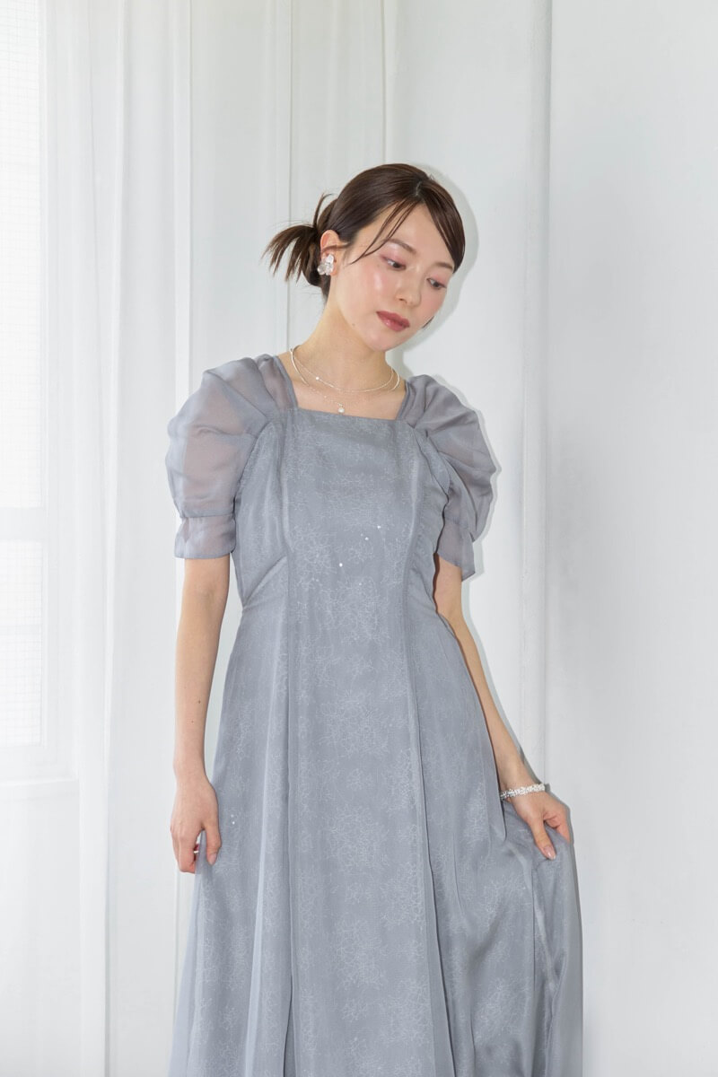 新品】ドリードール リボン×スパンコールドレス エクリュ DorryDoll