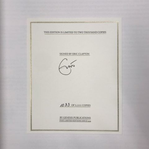 エリック・クラプトン直筆サイン入 GENESIS豪華本入荷！『SIX-STRING