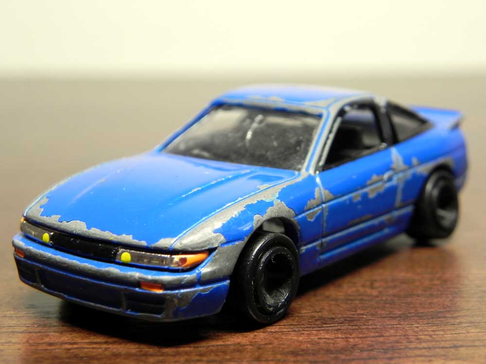 ホットウィールカスタム 日産 180sx フルエアロ ドリ車 深リムトミカ