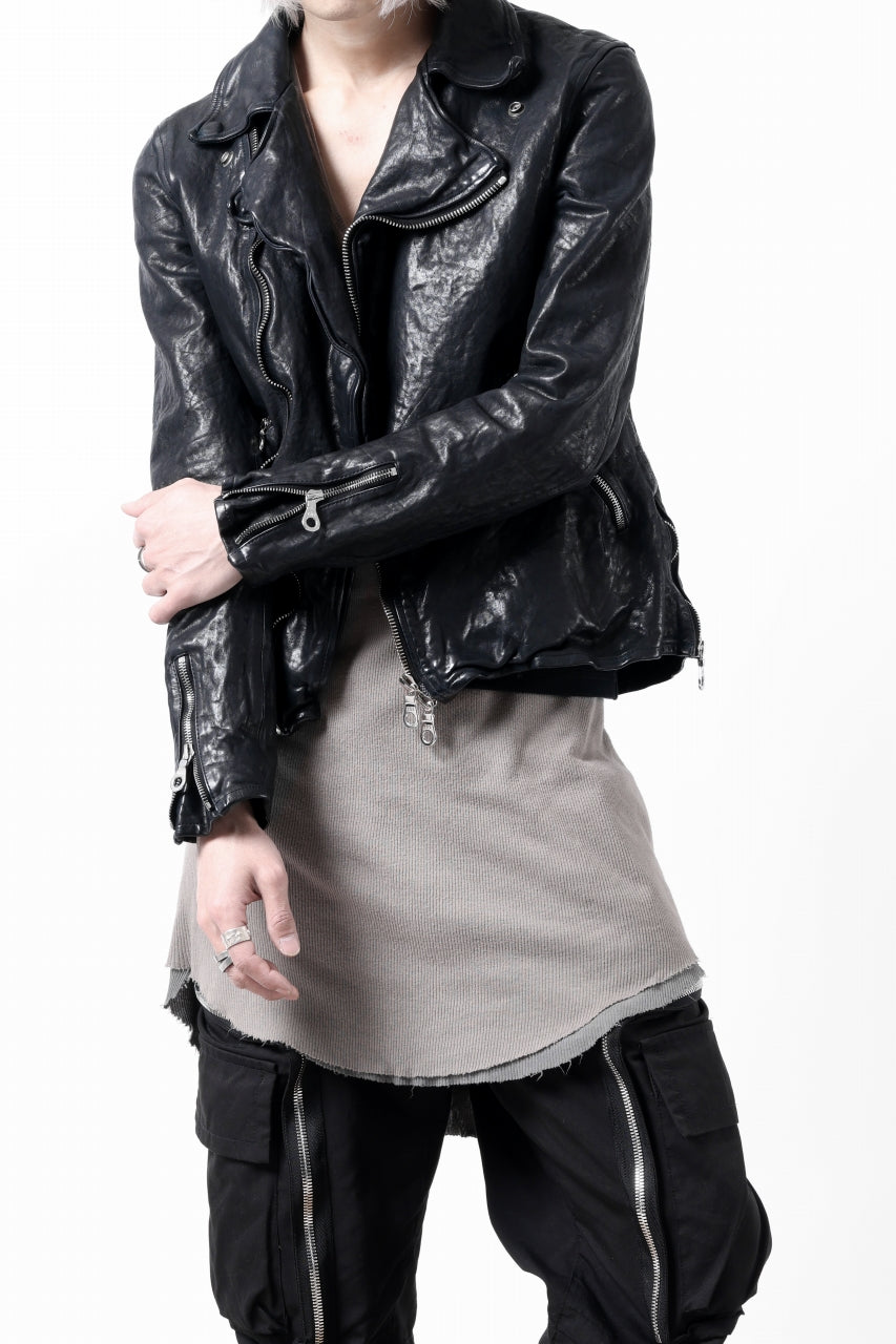 ISAMU KATAYAMA BACKLASH DOUBLE RIDERS JACKET / GARMENT DYED ITALY