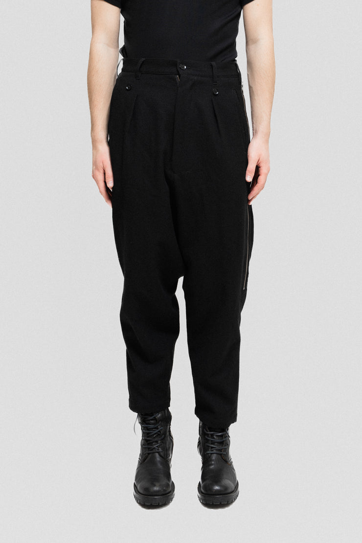 YOHJI YAMAMOTO POUR HOMME - FW14 Heavy wool low crotch pants with