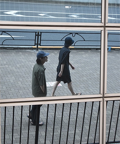 フォルメデエクスプレッション メンズニットサルエルパンツ チャコール