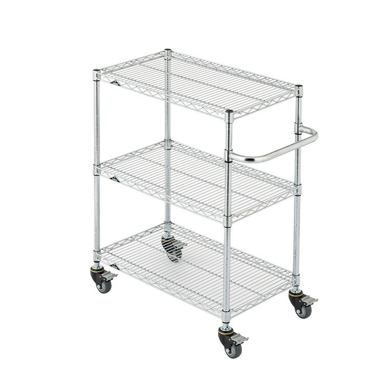 ワゴンラック 幅75cm 3段 スチールラック カートワゴン ルミナス