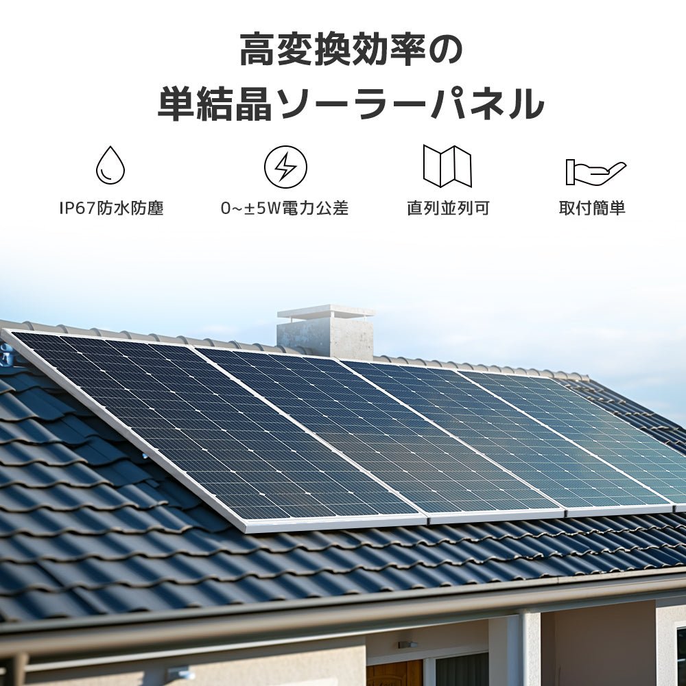 LVYUAN(リョクエン) 200W ソーラーパネル 単結晶 太陽光パネル