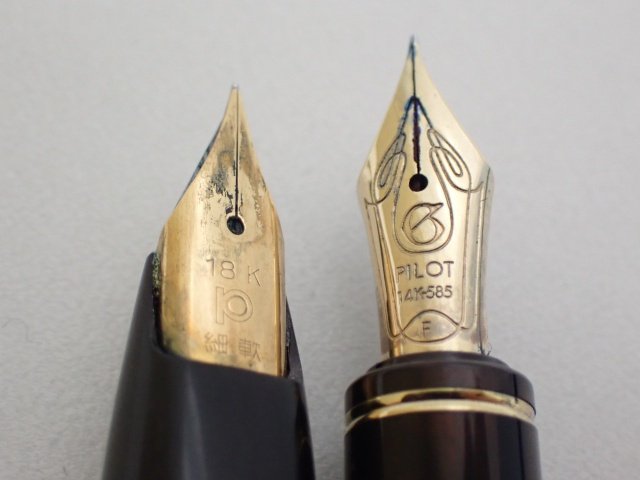 Cross/PILOT 万年筆 ペン先 18K,14K 万年筆 PILOT 18K PLATINUM 細軟 +