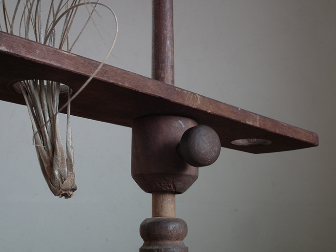 E01708 フランスアンティーク 木製試験管立て 試験管スタンド