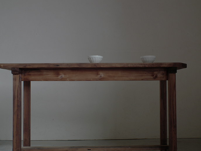 G03647 アンティーク 木味の良い古い長机 カウンター | MANSIKKA