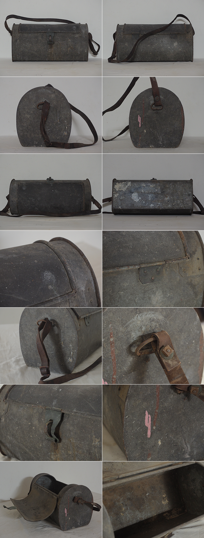 フランス アンティーク ブリキの胴乱 植物採集用鞄 バック | MANSIKKA