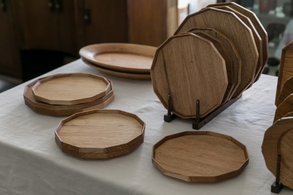 加藤良行 木製 六角 盆 トレイ 加藤良行 木製 六角 盆 トレイ