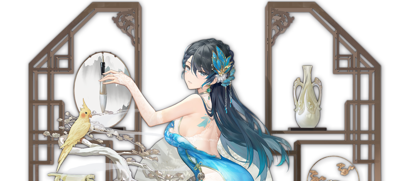 雀魂 じゃんたま 如月蓮 誕生日記念イラストペーパー額縁スタンド 雀魂