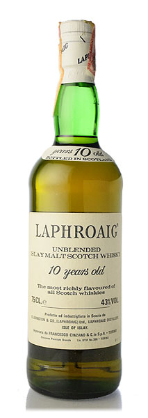 オールドボトル】ラフロイグ 10年 アンブレンデッド Cinzano import