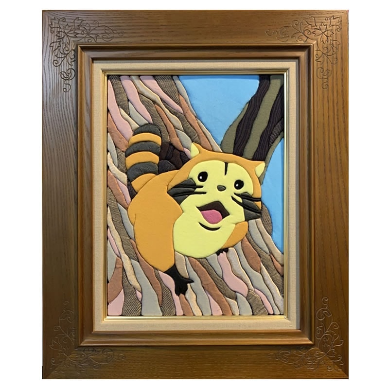 世界名作劇場 あらいぐまラスカル 木目込みアート「こんにちは