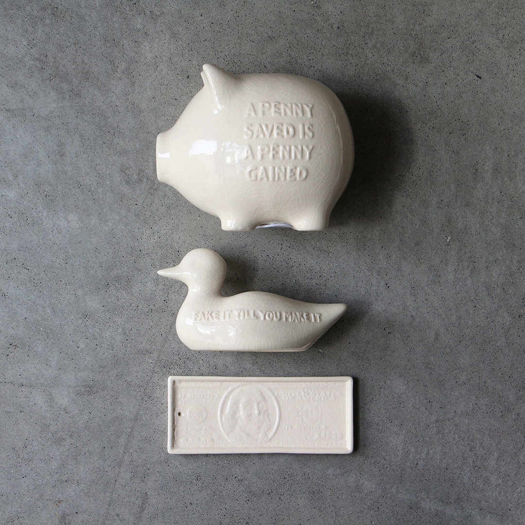 クラックル ピギー バンク | ぽってりとしたヴィンテージの風合いの