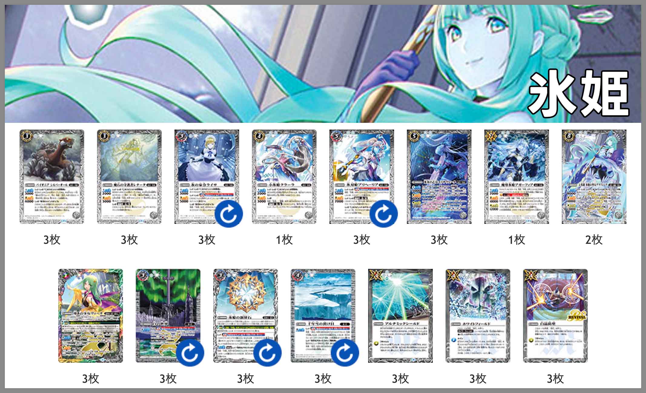 バトスピ 氷姫 フレミア デッキ デッキパーツ Battle Spirits バトル