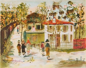 モーリス・ユトリロ 「サクレ・クール寺院とムーラン・ド・ラ