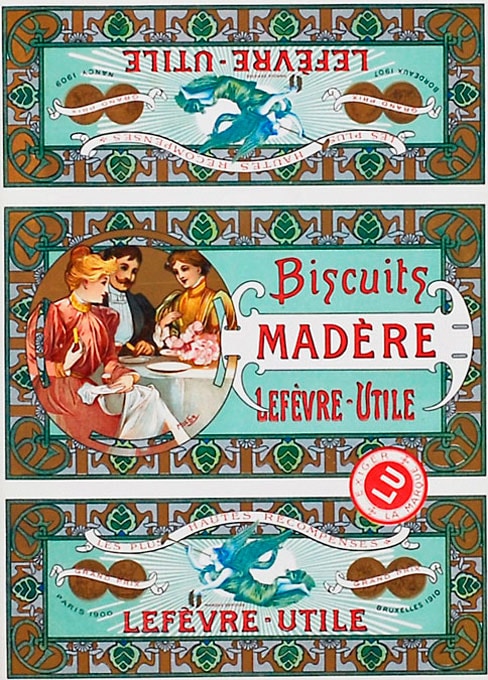 アルフォンス・ミュシャ 「L.U.ビスケット：マデラ酒（緑