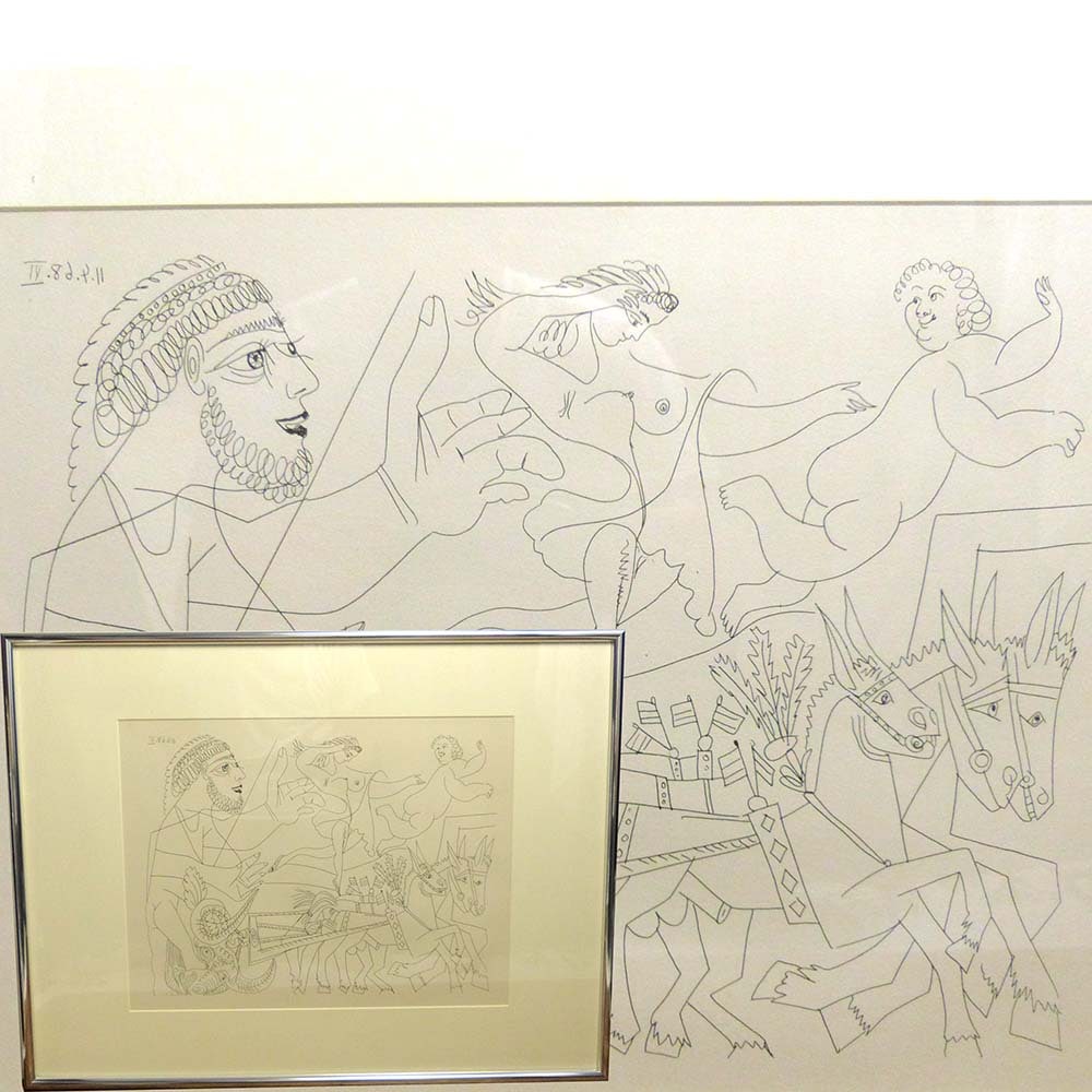 パブロ・ピカソ 幸せの味 1970年 リトグラフ 限定666部 版画 額付 真作