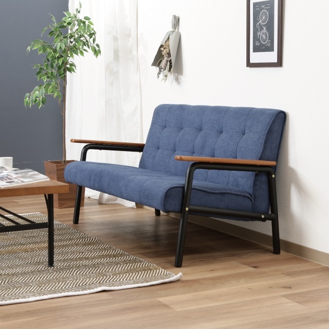 アイアンウッドソファー フレンズ 2P ブルー | 家具,ソファ | BISQUE