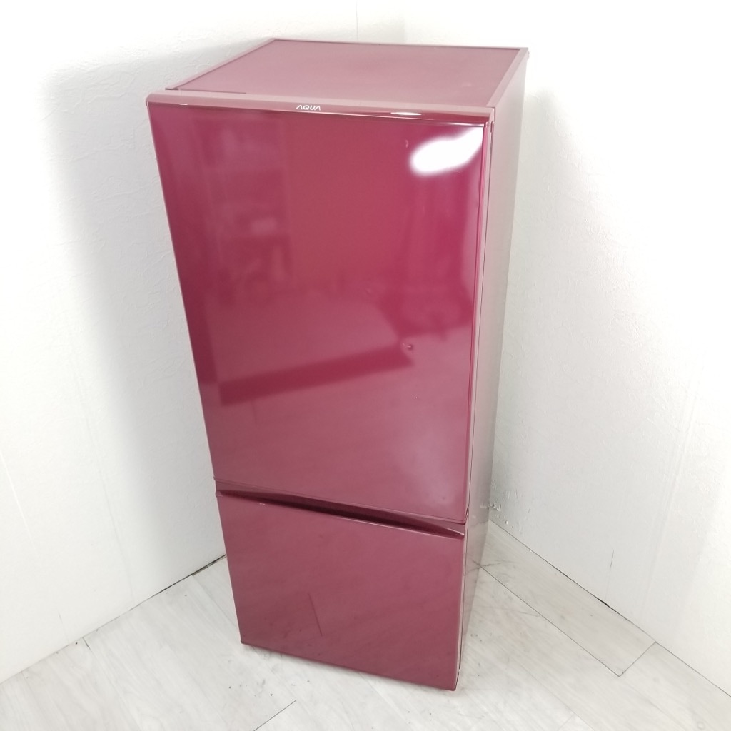 AQUA✨2ドア冷蔵庫✨AQR-18G✨184L✨2018年製✨ワインレッド、小さな
