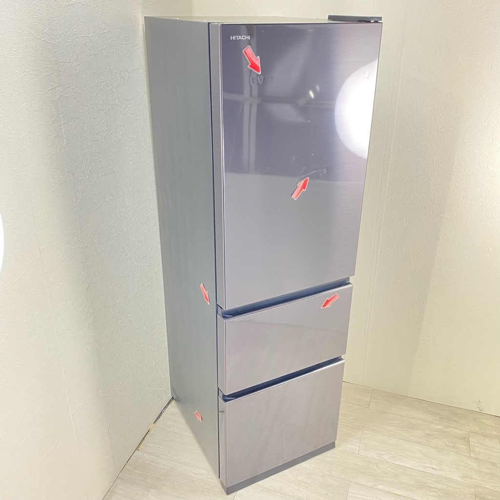 HITACHI/日立 315L冷蔵庫 R-V32KV 2020年製No.3508○ ※現金