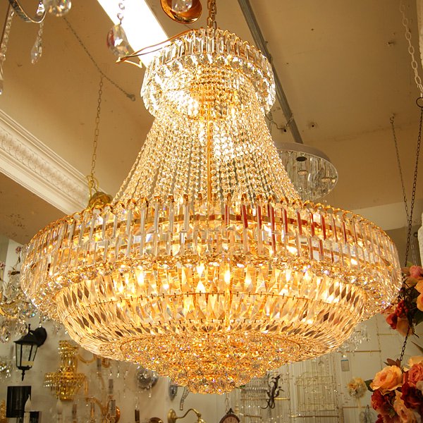 12月15日迄特別値引】イタリア製 豪華シャンデリア（美品）グリーン