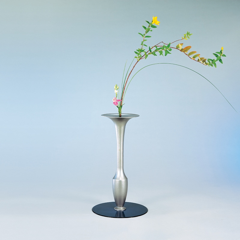 u*7様 華道 花器 華道 杵型 花器 金属製立華瓶 花瓶