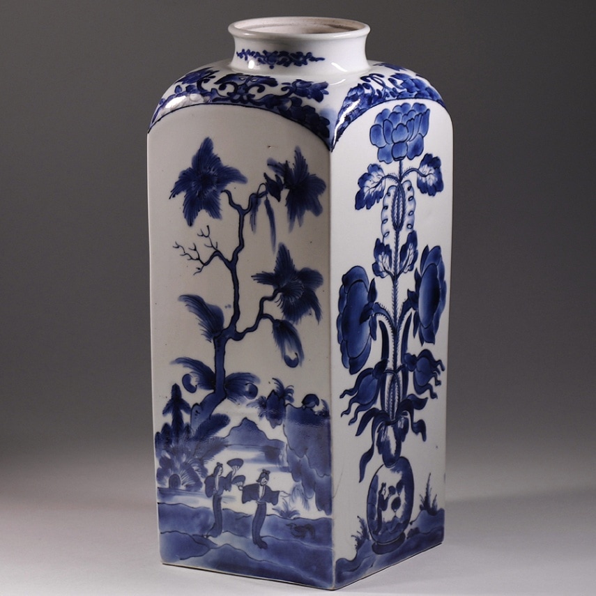 江戸伊万里花瓶 中国明代哥窯花瓶 古董品 唐物 古美術 八角花瓶