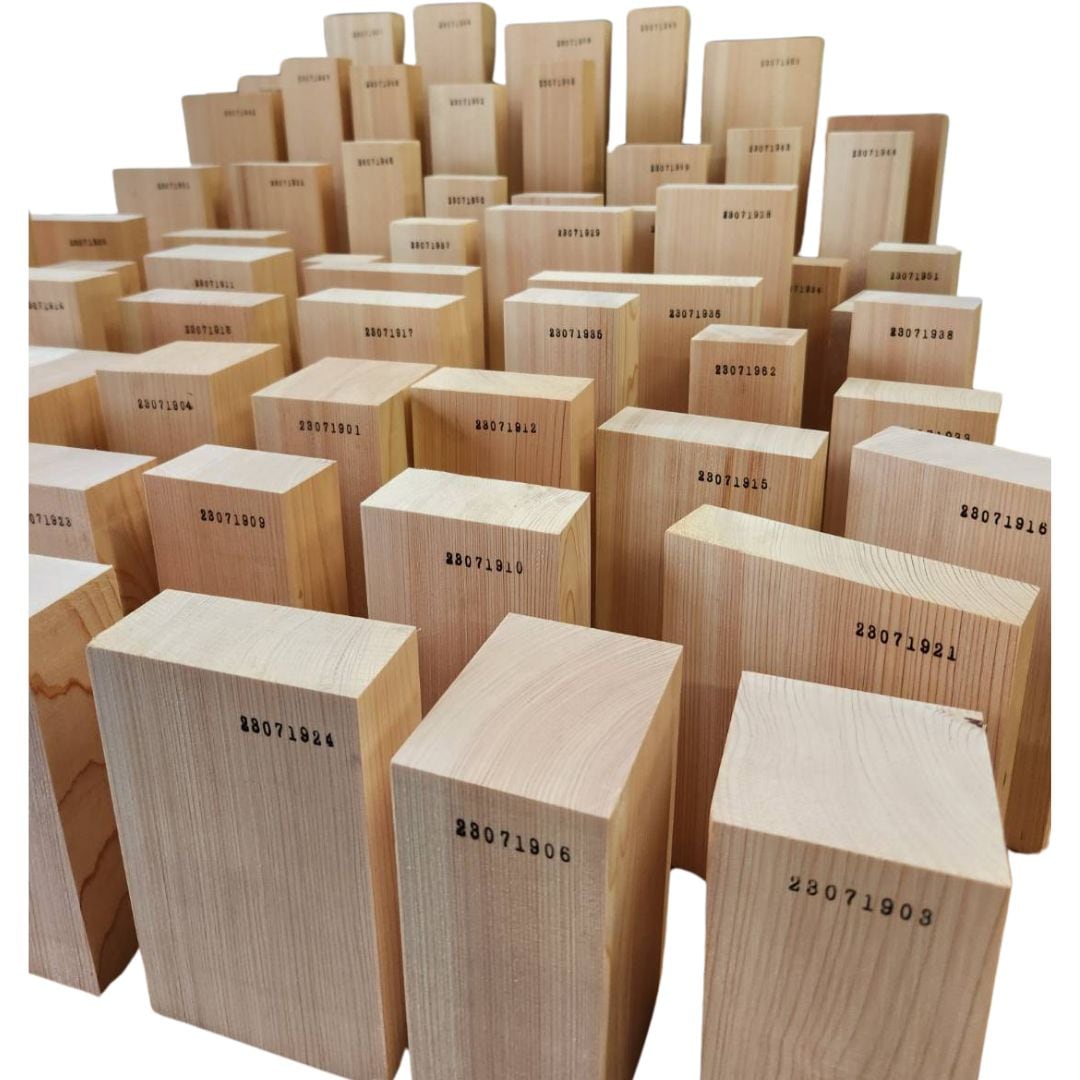 桧 彫刻用木材 柾目幅30×板目幅30mm｜彫刻材,桧(ヒノキ) 規格品｜木材