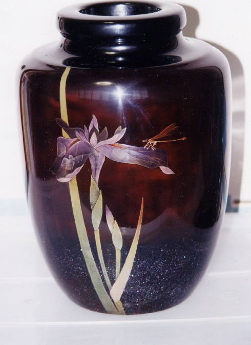 輪島塗 花器 漆芸蒔絵