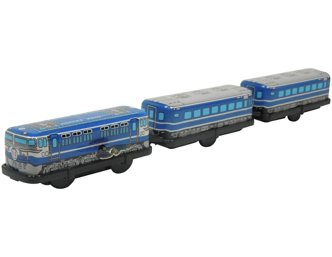 丸善商店 （三幸製作所）日本製ブリキ商品No.1239 三両連結ブルー