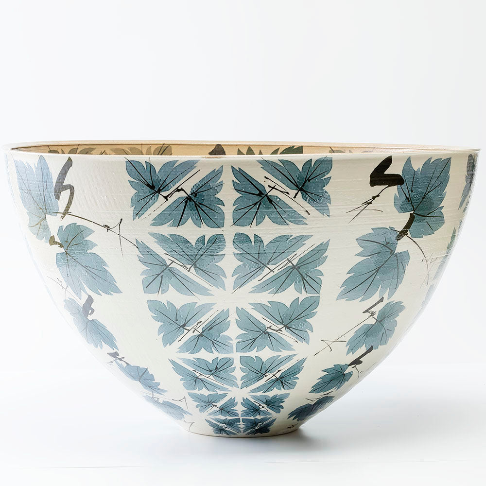 値下げ 江口勝美 県重要無形文化財 和紙染 蓋物 小山路窯 共箱 茶道具