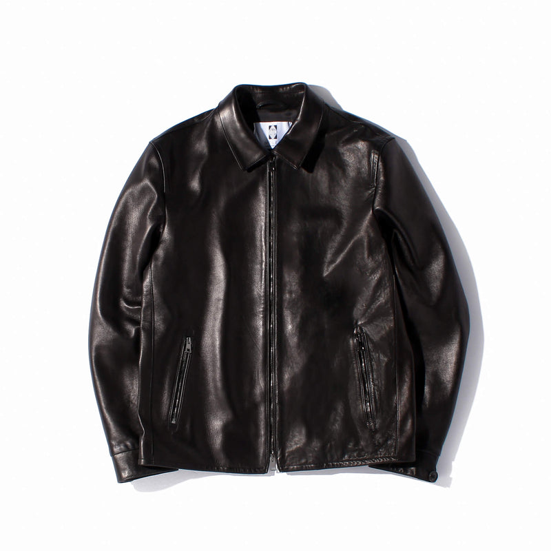 MOLEC（モレック）プロンジェラムレザー 襟付きシングルライダース