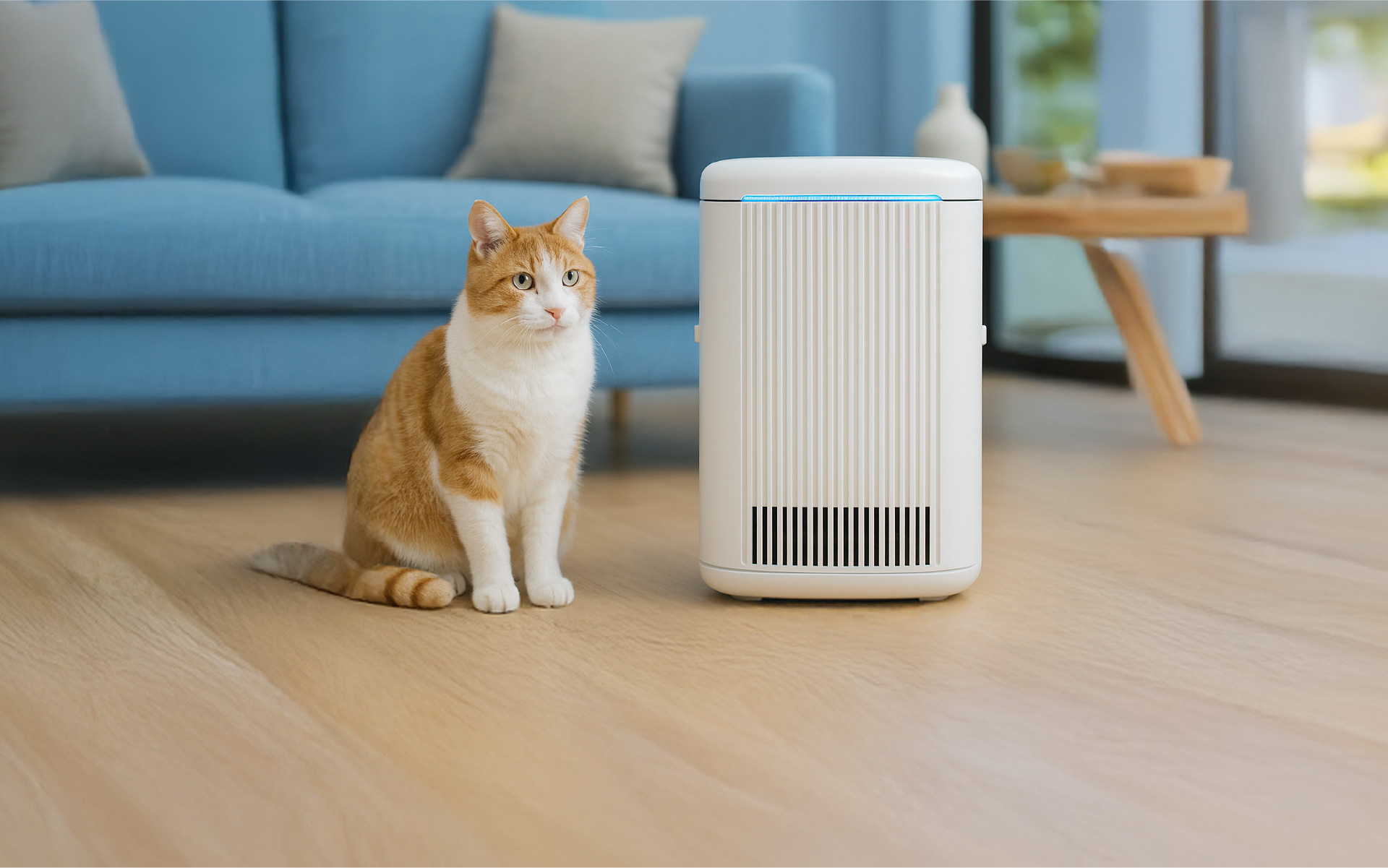 猫のトイレ臭を優しく除去｜オゾン不使用の脱臭除菌機 ブルーデオS