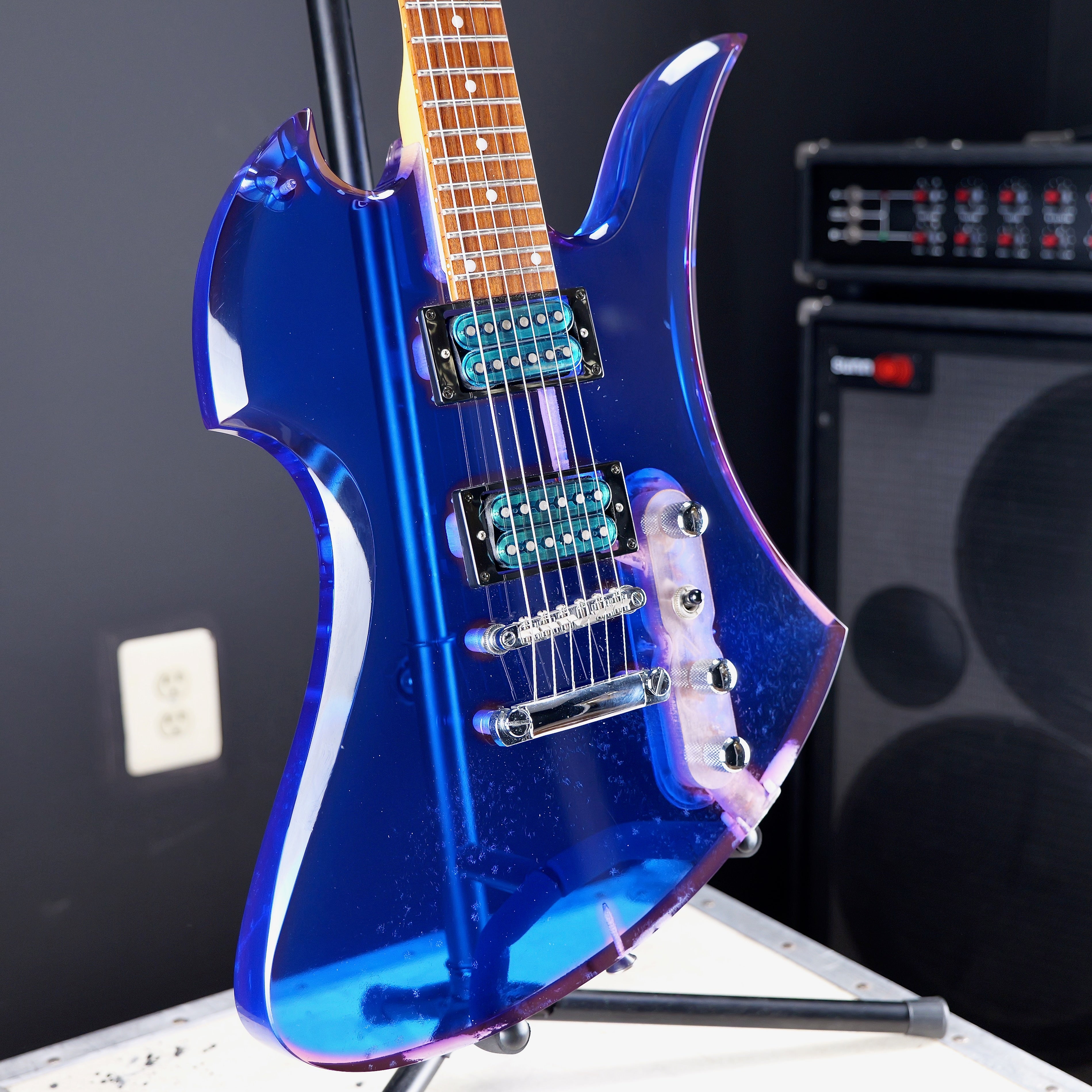 7583】 B.C Rich モッキンバードベース 青 ビーシーリッチ