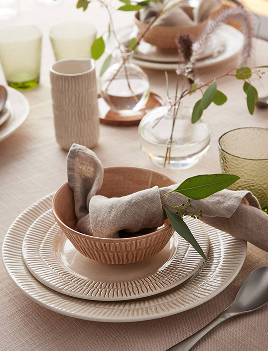 ストライプス ラウンドプレート 21cm 北欧モダンな皿