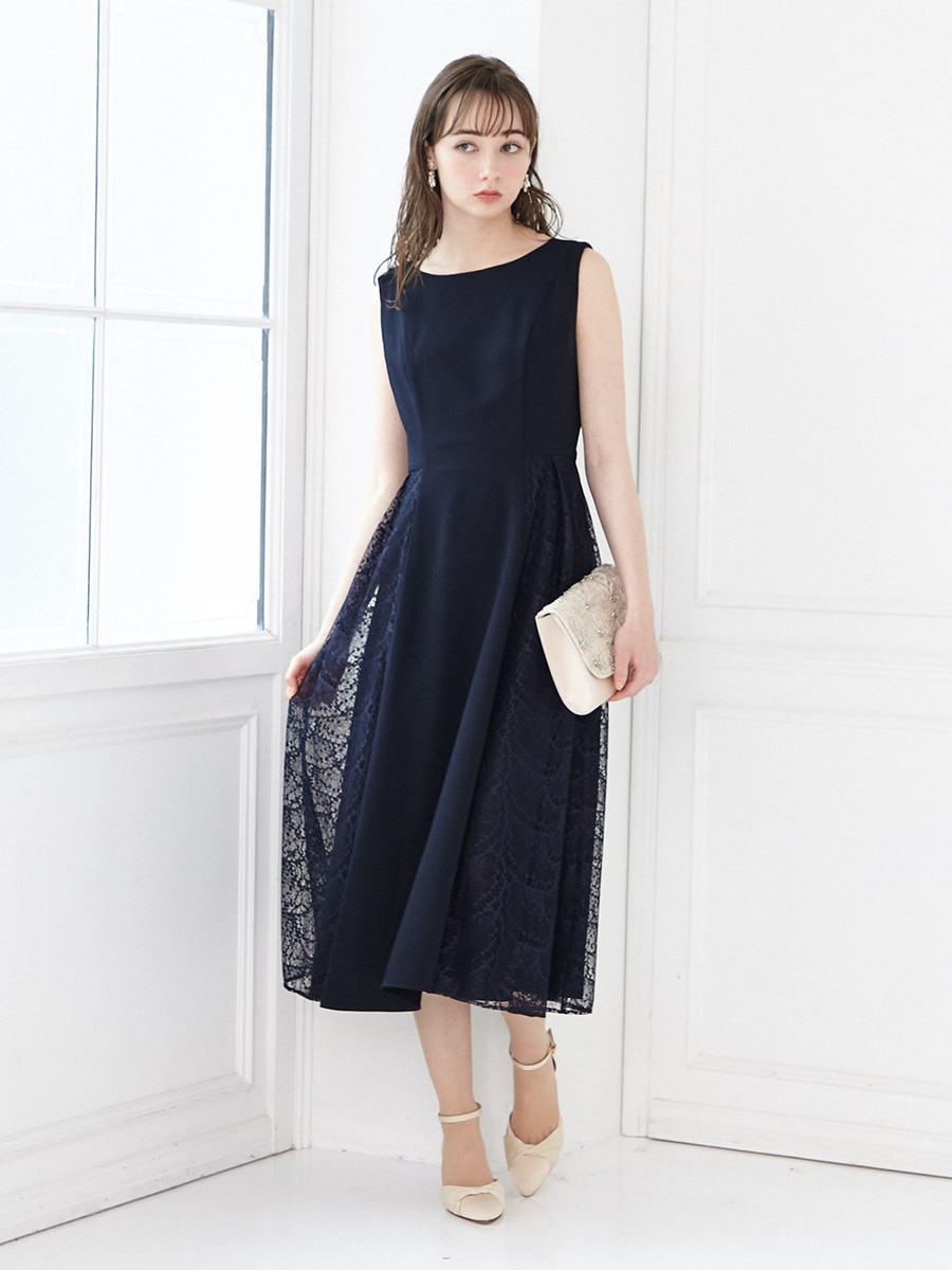 サイドレースフィット＆フレアドレス(M サックス): AIMER | エメ