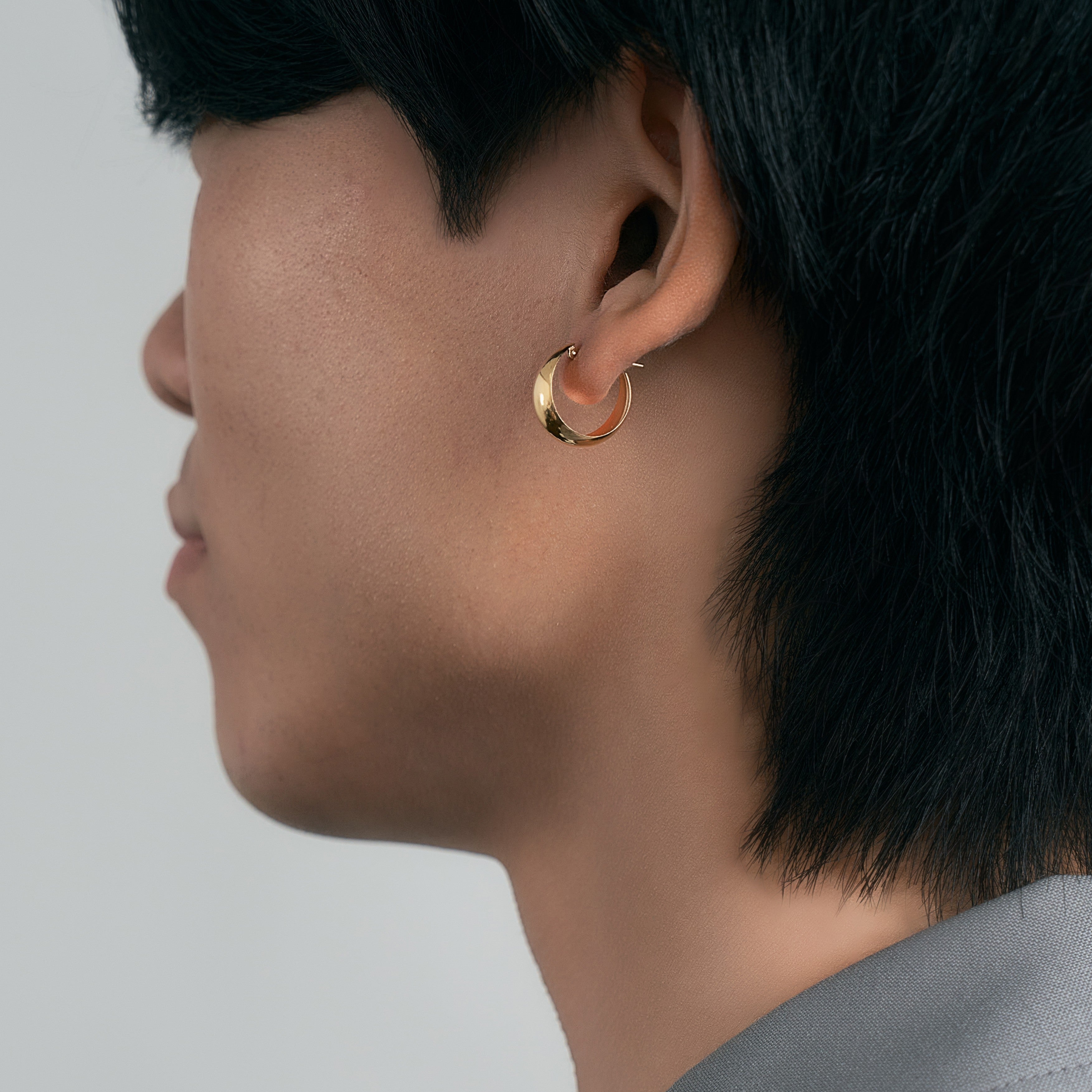 K18 月甲 フープピアス- me.（エムイードット）