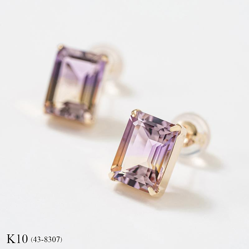 K10 / K18 アメトリン ピアス- me.（エムイードット）
