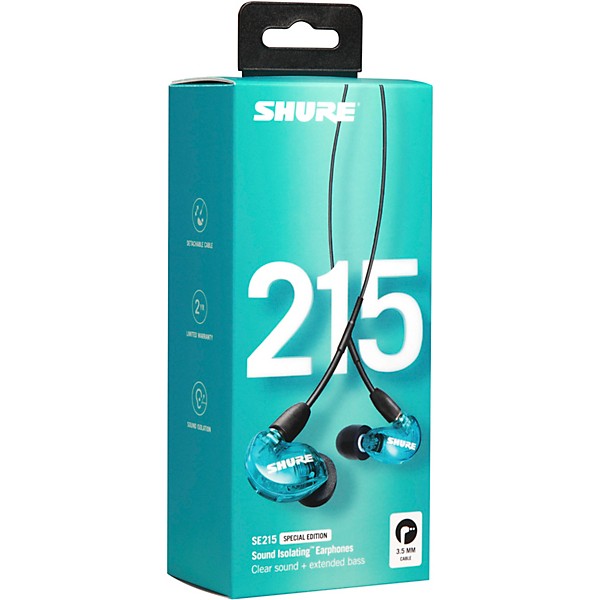 Shure SE215 Special-Edition Sound Isolating Earphones Blue/Grey